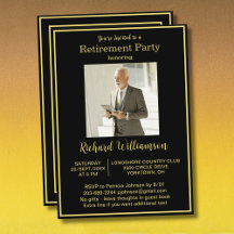 Ruhestandsfeier Elegant und Gold Foto