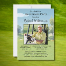Ruhestandsfeier Foto Wasserfarbe Golf Thema