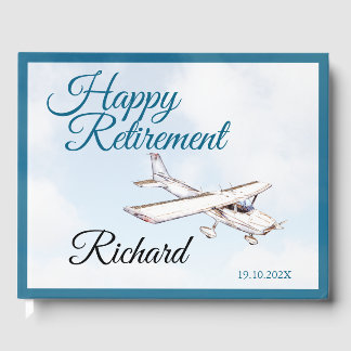 Ruhestandsfeier Gästebuch mit Flugzeugdesign 3