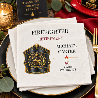 Ruhestandsfeier Goldener Malteserkreuz Feuerwehrma Serviette