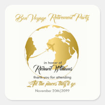 Ruhestandsfeier Goldener Rahmen Globus Glückliche 