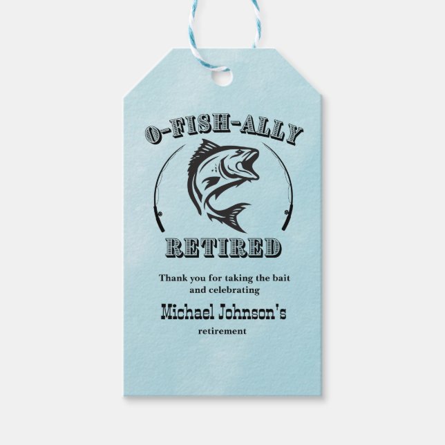 Ruhestandsfischerei auf O-Fisch in Ruhestand Geschenkanhänger (Vorderseite)