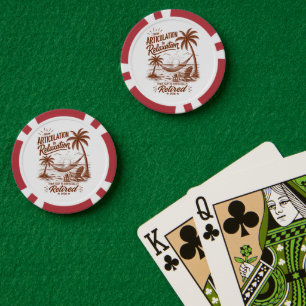 Ruhestandsformular Artikulation zur Entspannung 20 Pokerchips