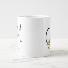 Ruhestandsgeschenk Arbeitgeber monogramm Aquarell Jumbo-Tasse