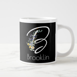 Ruhestandsgeschenk Arbeitgeber Monogramm Wildblume Jumbo-Tasse