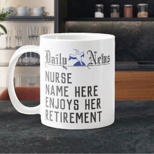 Ruhestandsgeschenk für eine Krankenschwester. Ausg Jumbo-Tasse