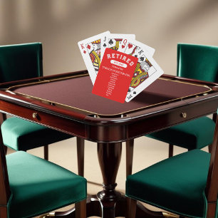 Ruhestandsgeschenk mit klassischen Spielkarten