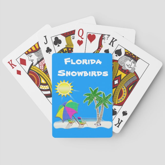 Ruhestandsgeschenke in Florida, Großeltern, die er Spielkarten (Rückseite)