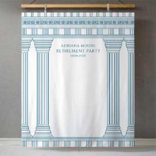 Ruhestandsparty in Blau Wandteppich