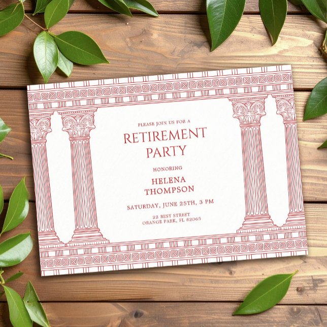 Ruhestandsparty mit Pink Temple Einladung (Von Creator hochgeladen)