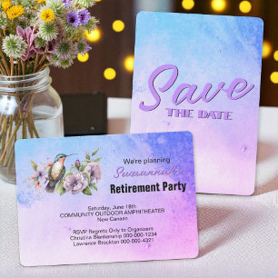 Ruhestandsparty Termin vormerken Kolibri Save The Date