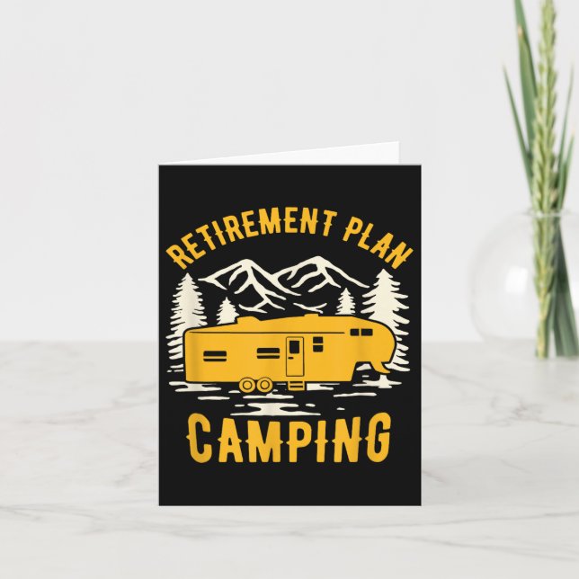 Ruhestandsplan - Camping - für fünfte Radabdeckung Karte (Vorderseite)