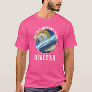 Ruhestandsplan Dogecoin an die Mondfussdose T-Shirt
