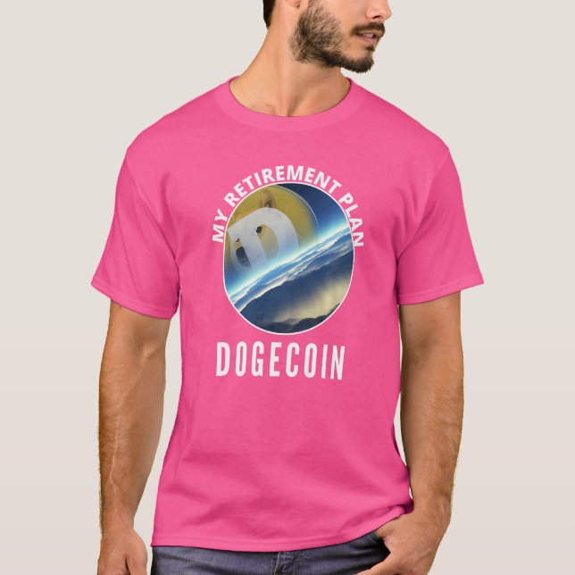 Ruhestandsplan Dogecoin an die Mondfussdose T-Shirt (Vorderseite)
