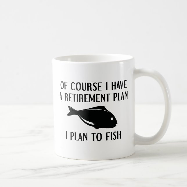 Ruhestandsplan Fischerei Kaffeetasse (Rechts)