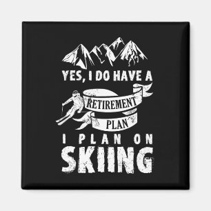 Ruhestandsplan Skifahren Skifahren Skifahren Rutsc Magnet