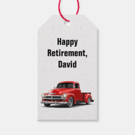 Ruhestandsrücklauf Red Truck Geschenkanhänger