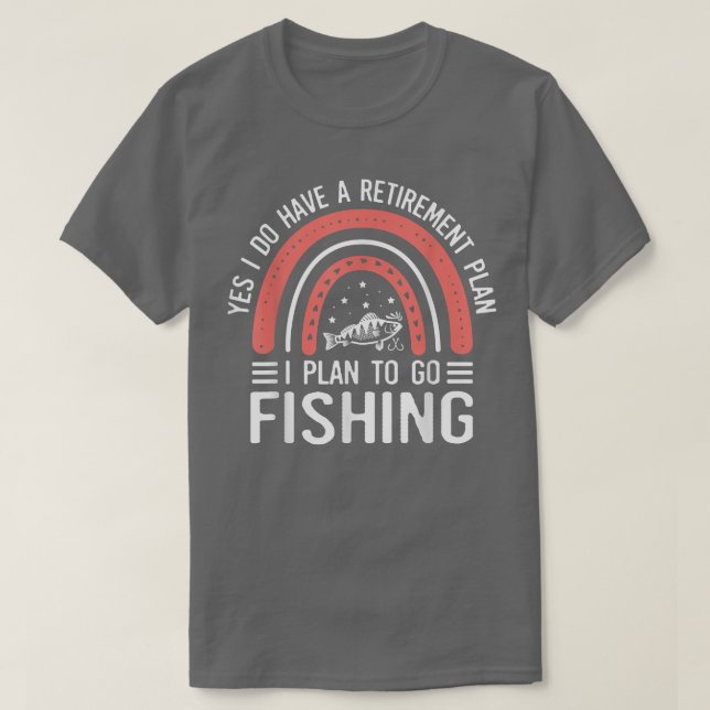 Ruhestätte für den Angelfischfang mit Regenbogen T-Shirt (Design vorne)