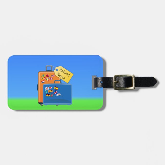 Ruhestätte, verpackt und bereit zum Gehen Gepäckanhänger (Vorderseite horizontal)