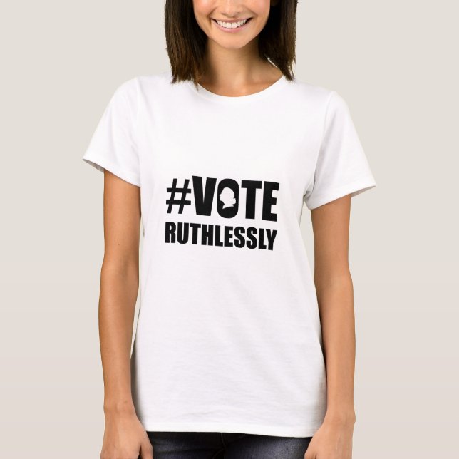 RUHESTLICH STIMMEN, Frauenrechte berüchtigte RBG T-Shirt (Vorderseite)