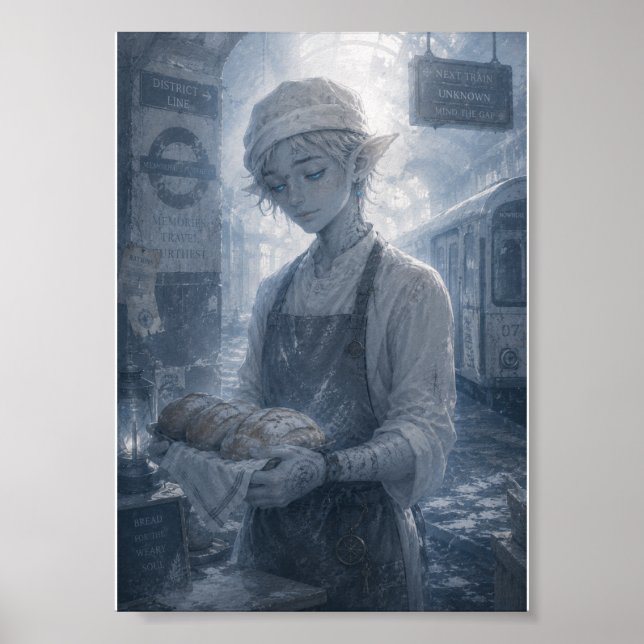 Ruhig / Bäcker / Metro-Plakat Poster (Vorne)
