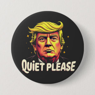 Ruhig bitte Trump Kamala Präsident Debatte Button