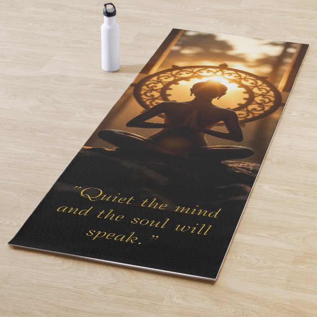 "Ruhig den Geist und das Soul wird sprechen" Yogamatte (Beispiel)