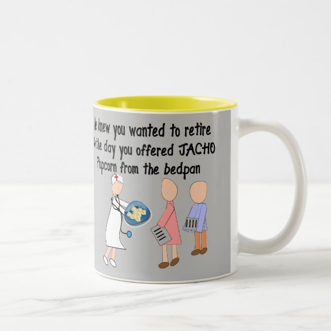 Ruhig gelegene Nurse Geschichte Geschenke Zweifarbige Tasse (Rechts)