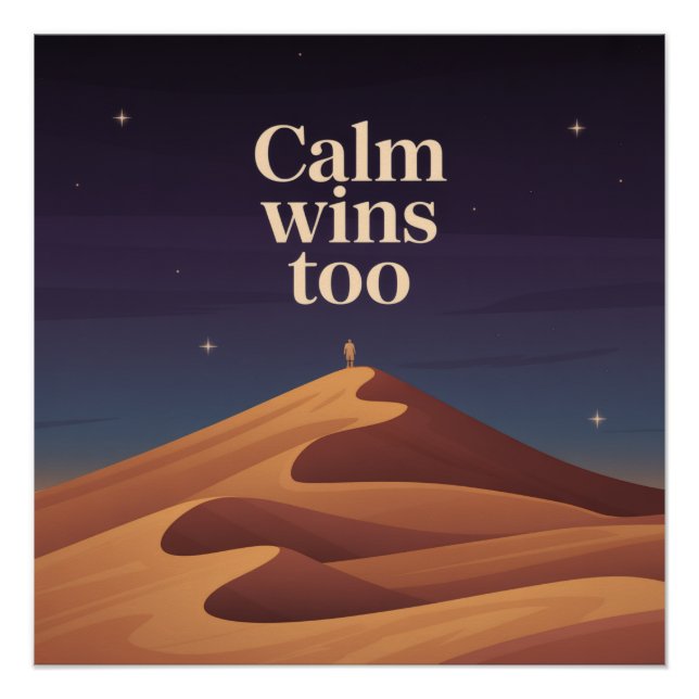 Ruhig gewinnt auch poster (Vorderseite)