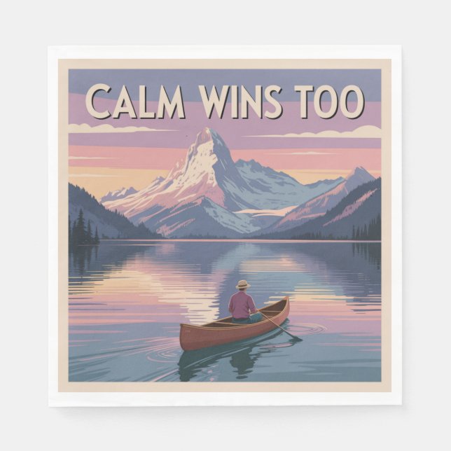 Ruhig gewinnt auch serviette (Vorderseite)