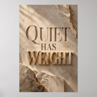 Ruhig hat Gewicht Luxus-Gold-Typografie-Wandkunst