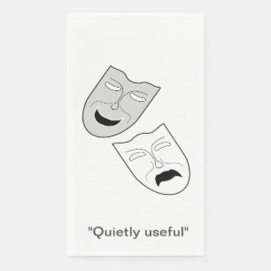 "Ruhig nutzbar" Theater Masken Handtuch Serviette