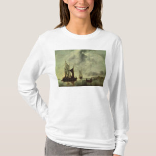 Ruhig oder, Boote nahe der Küste, nach 1651 T-Shirt