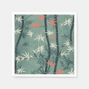 Ruhige Asiatische Bambusblüte (7) Serviette
