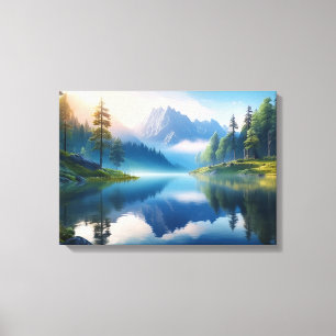 Ruhige Berglandschaft Leinwanddruck