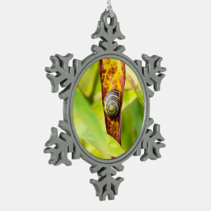 ruhige Bindung Schneeflocken Zinn-Ornament