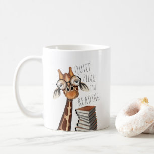 Ruhige bitte, ich lese - Giraffe-Tasse Kaffeetasse