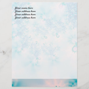 Ruhige blaue Meditations-Schmetterlings-Kunst Briefbogen