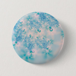 Ruhige blaue Meditations-Schmetterlingskunst Button