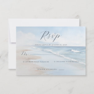 Ruhige blaue Meereswellen RSVP Karte