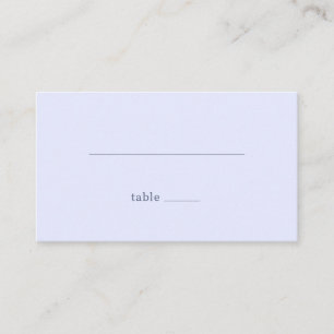 Ruhige Blaue Minimalistische Linie Platzkarte