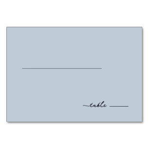 Ruhige Blaue Minimalistische Linien Tischnummer