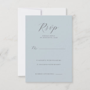Ruhige blaue RSVP-Karte RSVP Karte