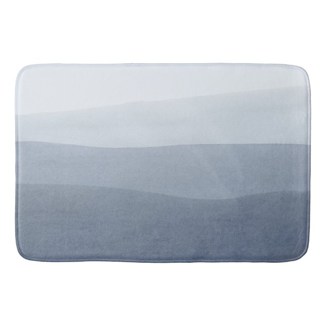 Ruhige blaugraue Abstrakte Landschaft Badematte (Vorderseite)
