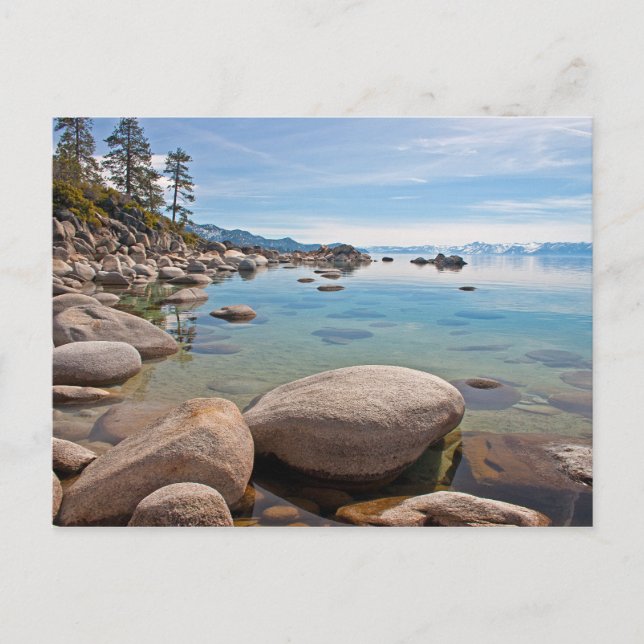 Ruhige Bucht am Lake Tahoe's East Shore.. Postkarte (Vorderseite)