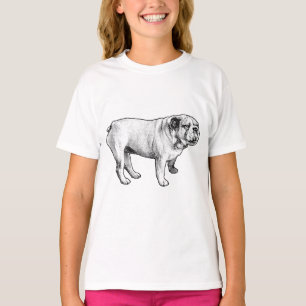 ruhige, bulldoggenhafte Haltung, Bulldoggengesicht T-Shirt