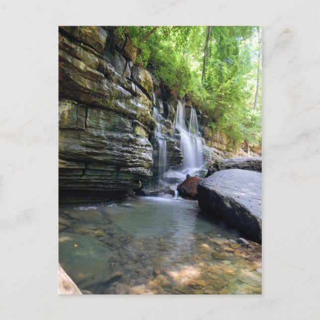 Ruhige Entspannung Sommerlicher Wasserfall - Tenne Postkarte (Vorderseite)