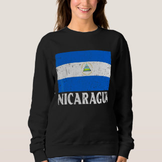 Ruhige Fahne im Retro Nicaragua Männer Frauen Kind Sweatshirt