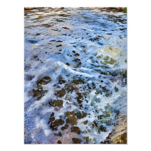 Ruhige Flussoberfläche mit künstlerischer Abstrakt Fotodruck