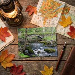 Ruhige Gewässer: Gleason Falls Road Bridge Postkarte